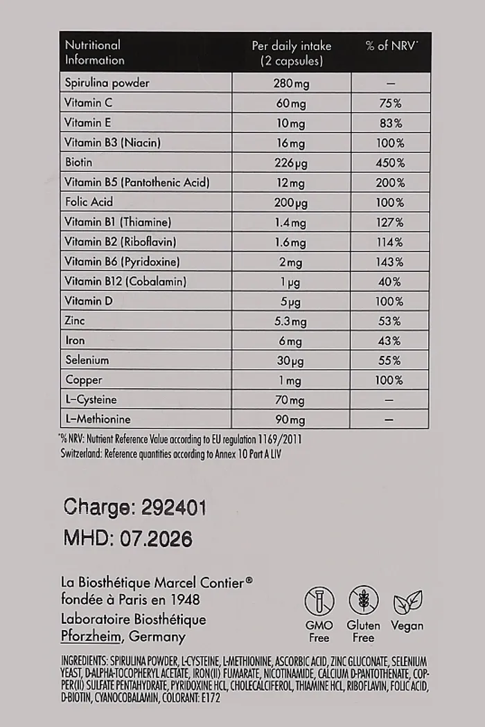 Пищевая добавка для укрепления волос и ногтей